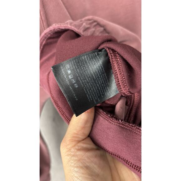 Lululemon Brushed Softstreme Funnel-Neck Zip Up Red Merlot Women Size 8 - Picture 6 of 8